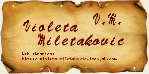 Violeta Miletaković vizit kartica